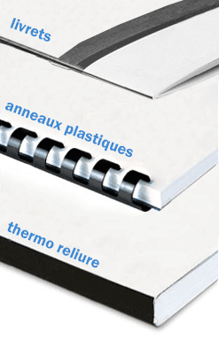 Reliure thermocollée document A4, imprimerie Nice